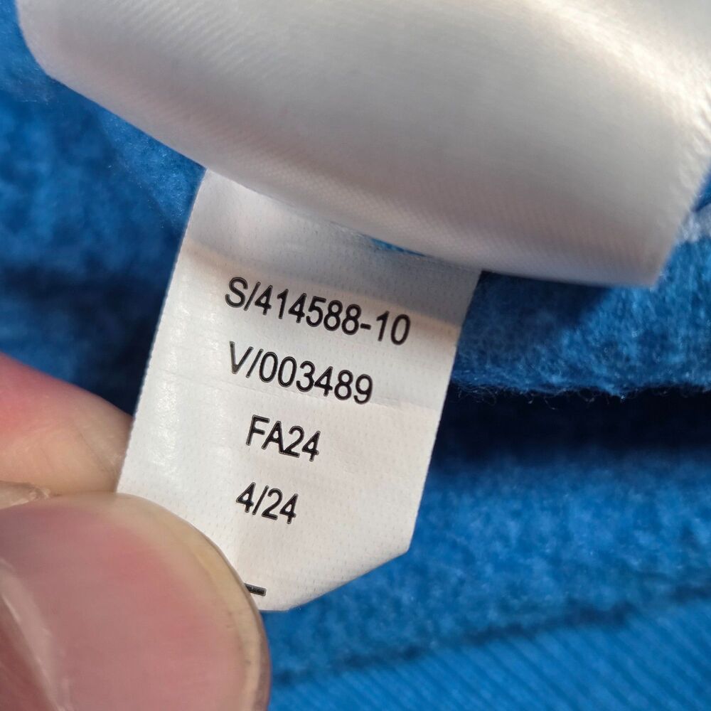 Athleta Forever Fleece Relaxed Crew Sweatshirt Blue Small Raglan Pullover - Picture 6 of 9